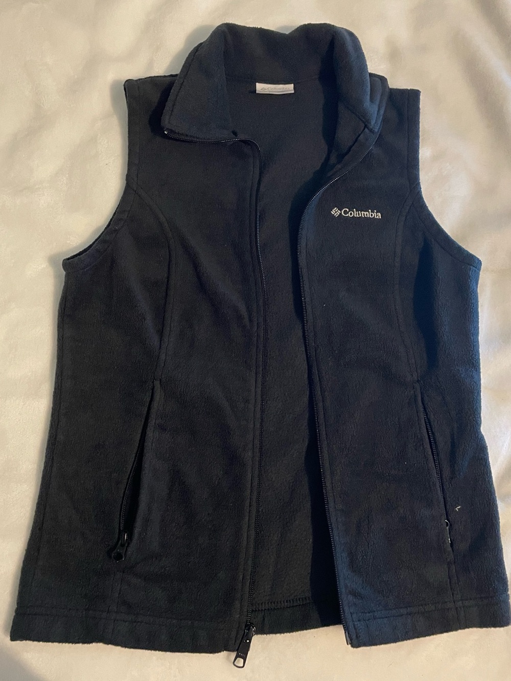 Columbia Black Benton Springs Fleece Vest Full Zip Size XS